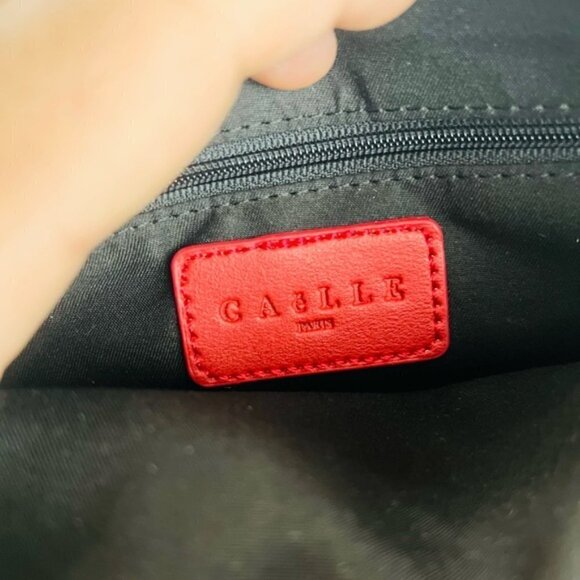 Gaelle Paris Tracollina Logo Cross body Bag - Red/Silver. Size: 8.2" X 5.3" X 2. - Picture 8 of 16